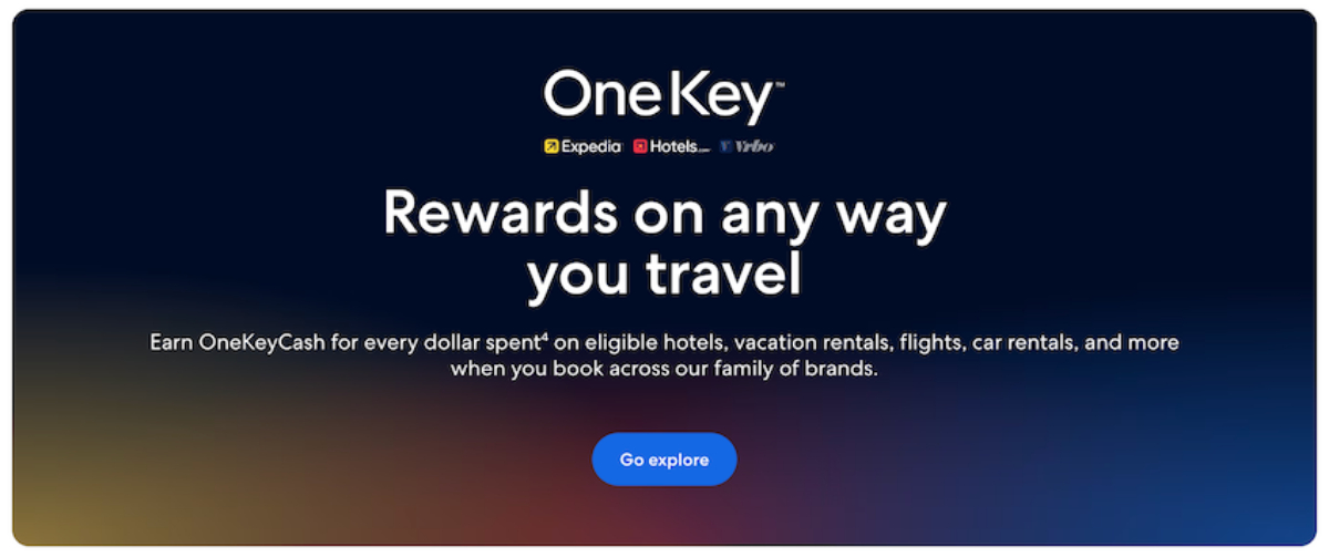 Expedia One Key account page showing membership status and travel rewards