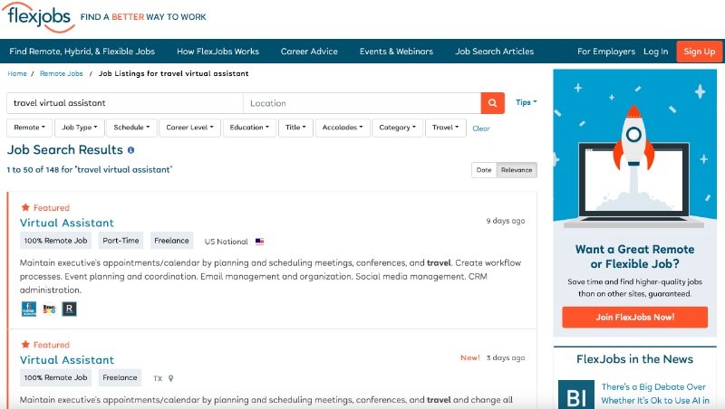 Virtual Assistant Jobs in Flexjobs