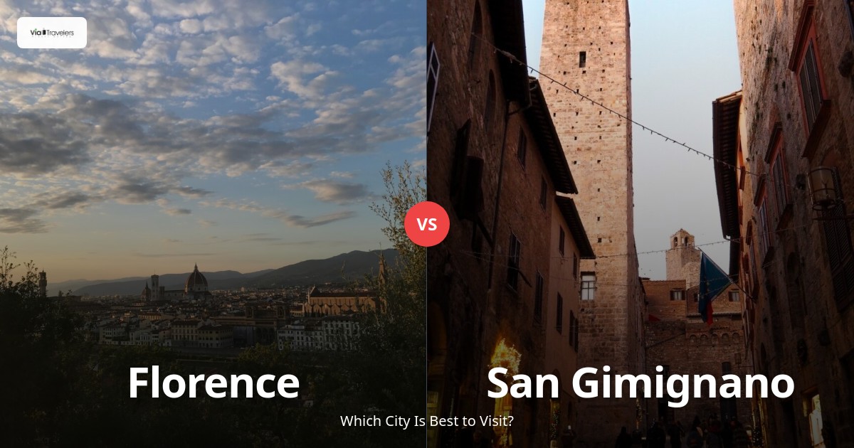 Florence vs San Gimignano: Which Tuscan Gem Should You Visit in 2025? comparison - ViaTravelers Travel Guide