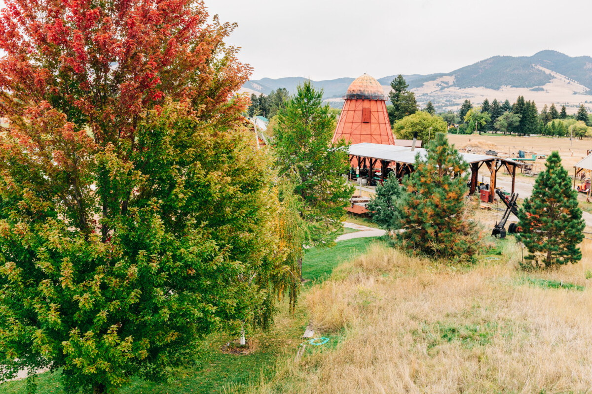 Tipi burner sawmill at Fort Missoula, Montana
