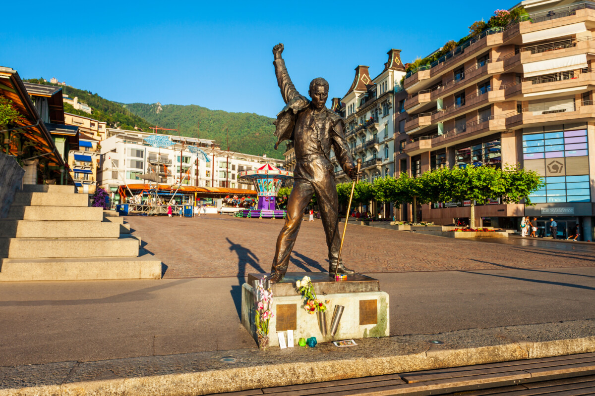 Freddy Mercury Statue at the Montreux Municipality in Switzerland