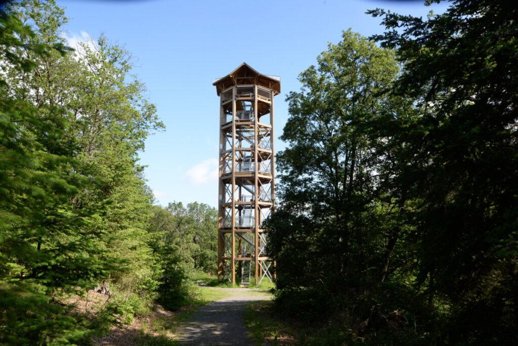 Wooden Fünfseenblick observation tower near Boppard