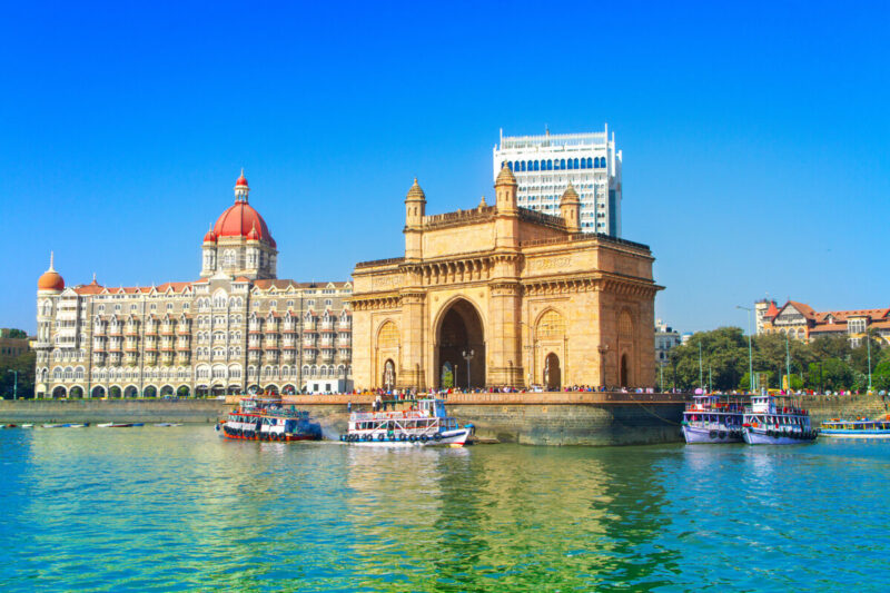 The Gateway of India and the Mumbai Harbour in Mumbai, India