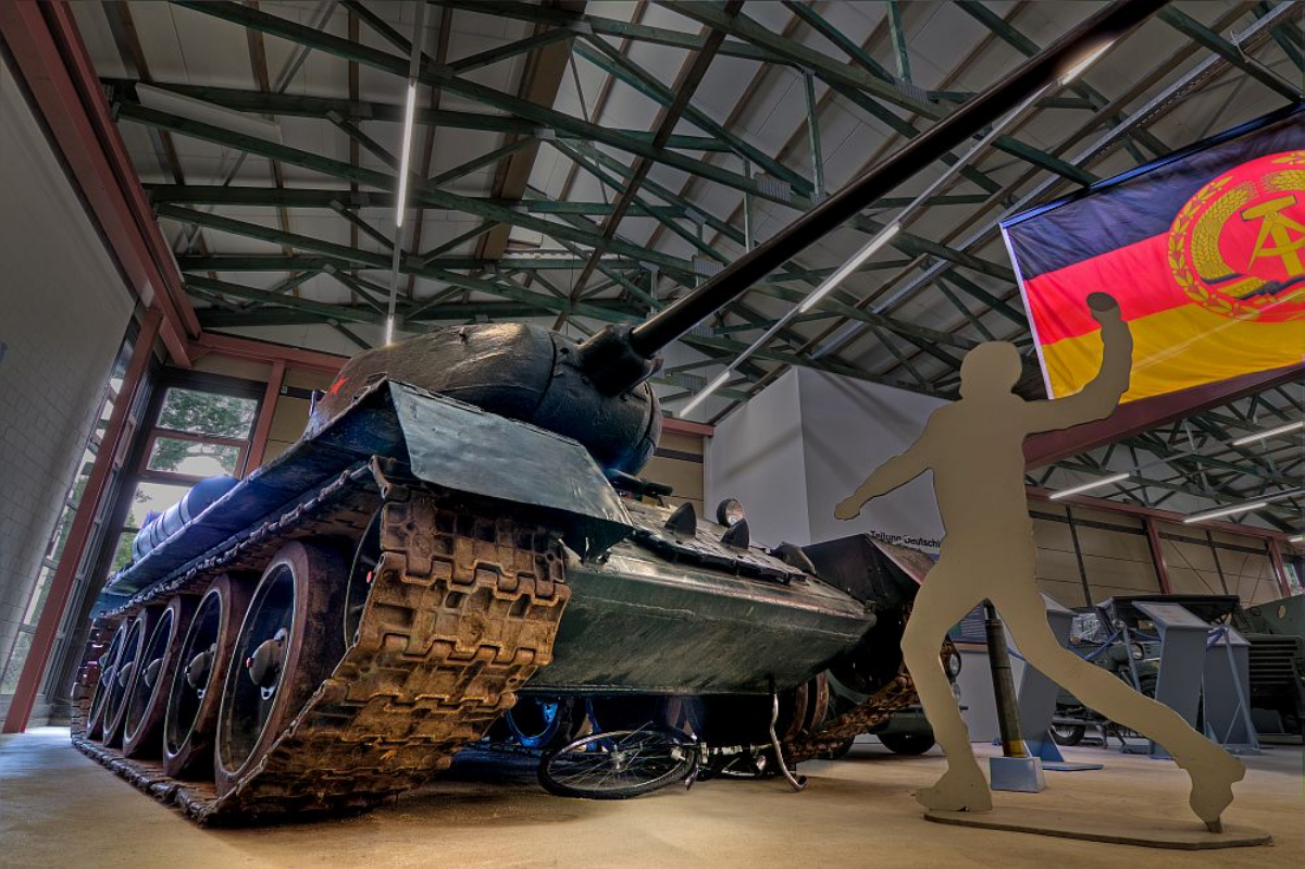 Tank display and exhibit at Deutsches Panzermuseum Munster in Munster, Germany