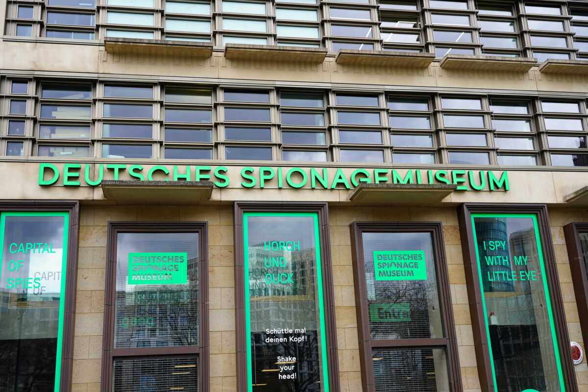 Front of German Spy Museum or the Deutsches Spionagemuseum in Berlin, Germany