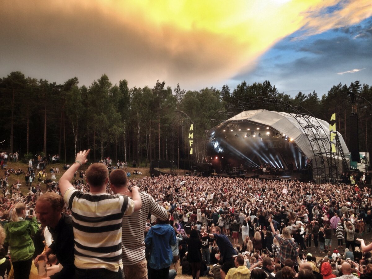 Crowd at Glastonbury Festival