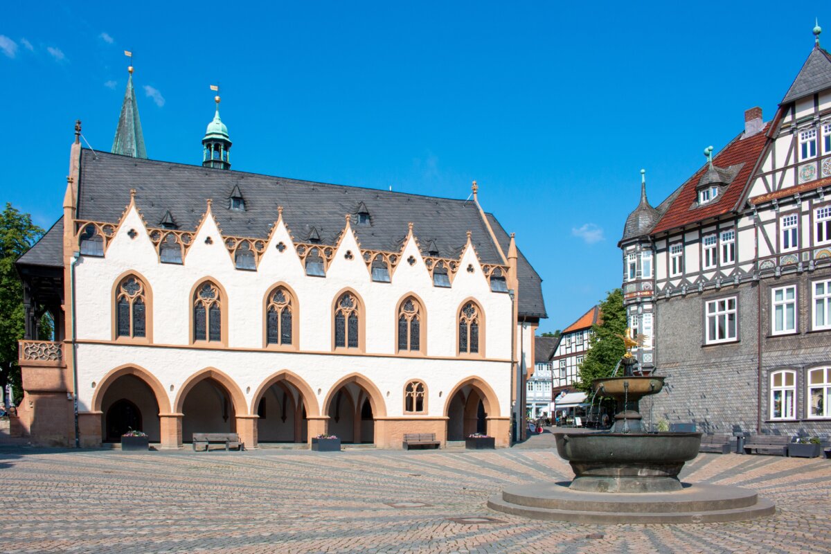 Historical city hall (Rathaus) Goslar Lower Saxony (in german Niedersachsen) Germany