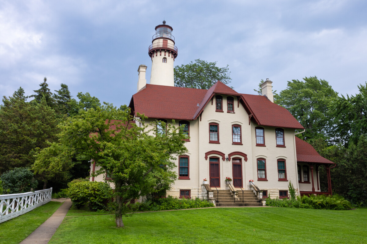 Grosse Point Lighthouse Along Lake Michigan in Evanston, Illinois