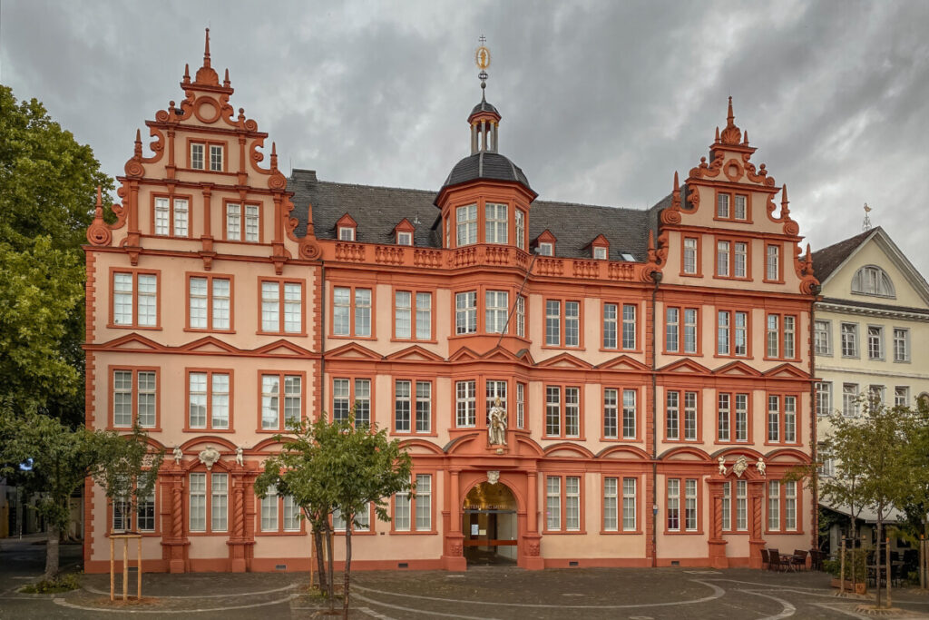 Front and exterior of Gutenberg Museum in Mainz, Germany