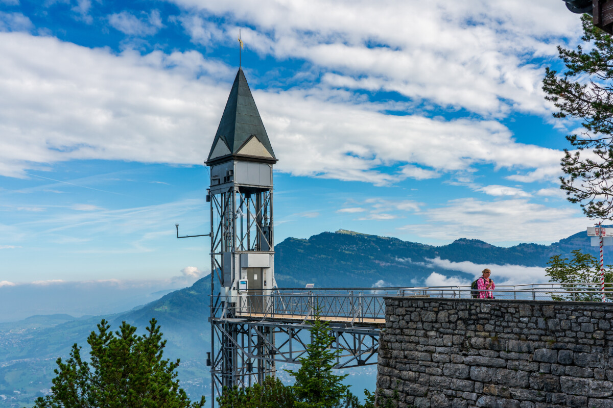 Hammetschwand Elevator and Swiss Alps view in Lucerne, Switzerland