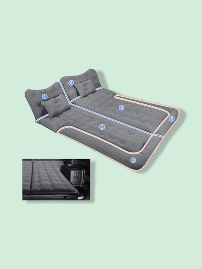 Haomaomao SUV Inflatable Car Bed in Color Gray