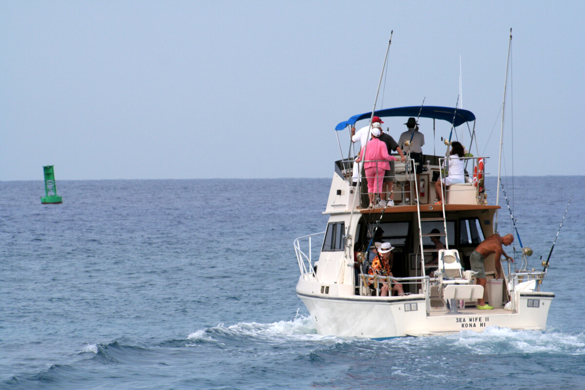 Charter fishing boat in Hawaii