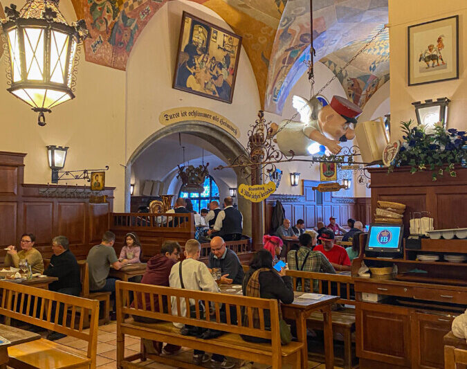 Inside the Beer Hall of Hofbräuhaus