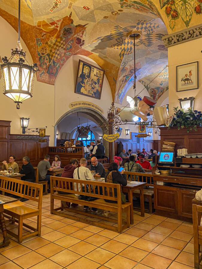 Inside the Beer Hall of Hofbräuhaus