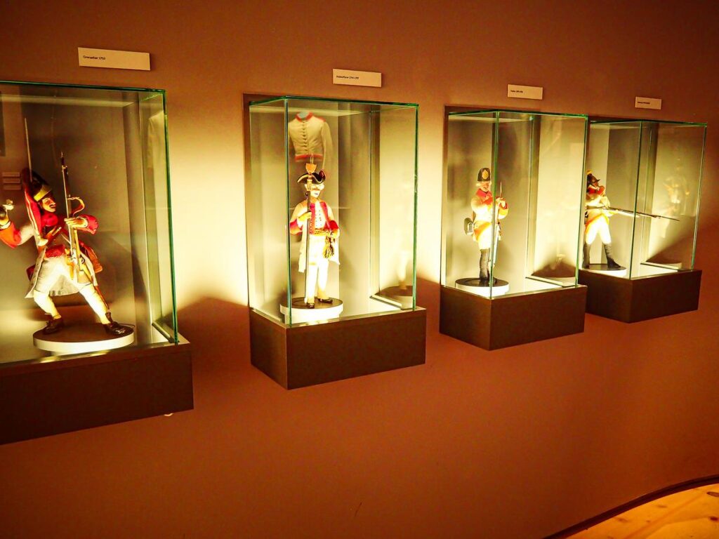 Historical marionette exhibit at Hohensalzburg Fortress Museum