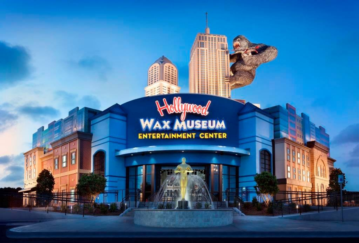Exterior and front of Hollywood Wax Museum in Myrtle Beach