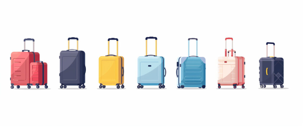 Illustration of Different Luggage