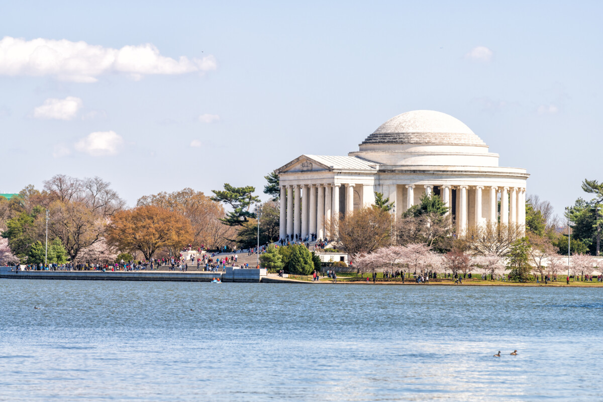 Tidal Basin water, Thomas Jefferson Memorial reflection