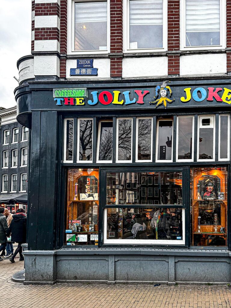 Amsterdam's The Jolly Joker coffeeshop on Zeedijk street