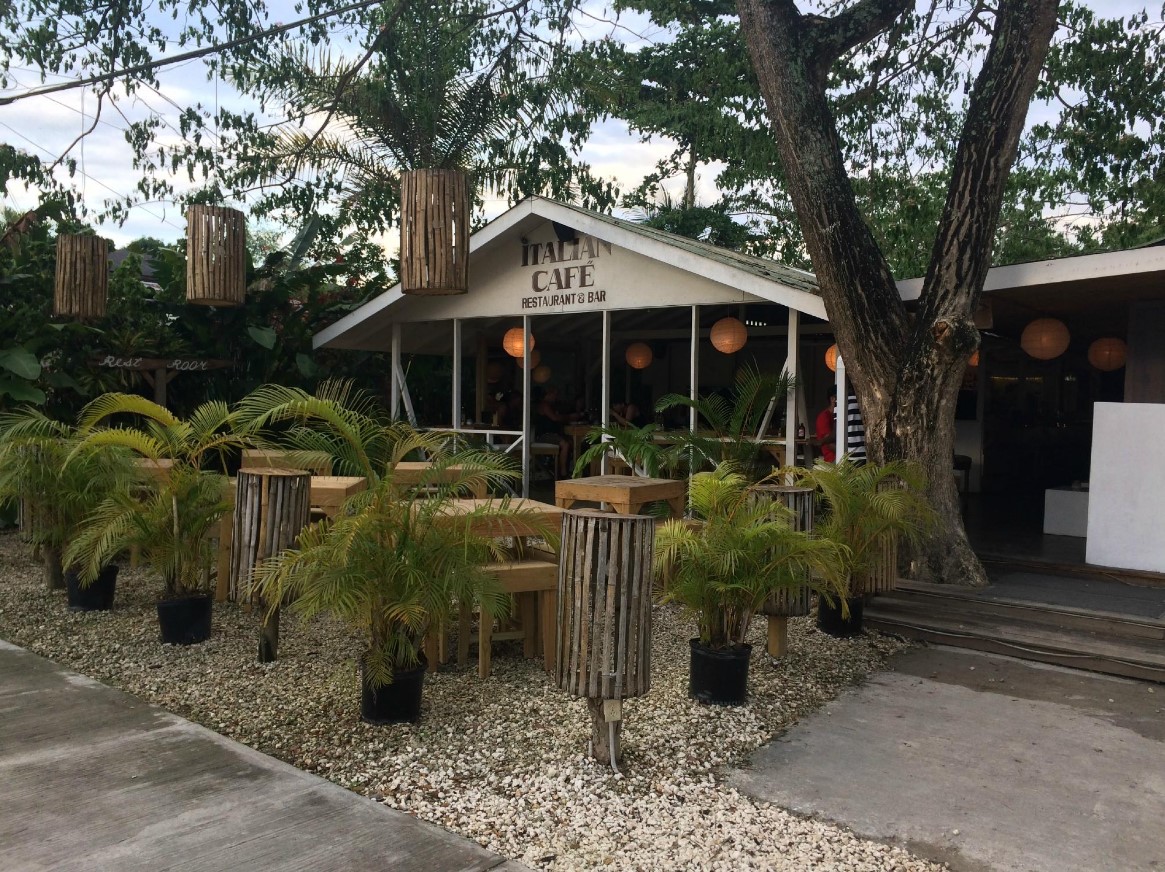 Kenny's Italian Cafe entrance in Jamaica