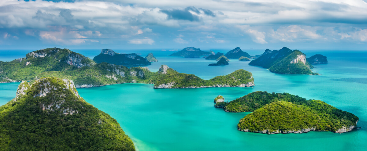 Islands in Ang Thong National Marine Park, Tha in Koh Samui, Thailand