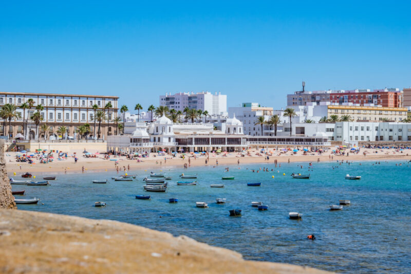 La Caleta Beach in Cadiz, Spain