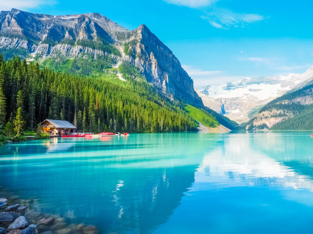 Lake Louise panoramic view in Banff National Park, Canada