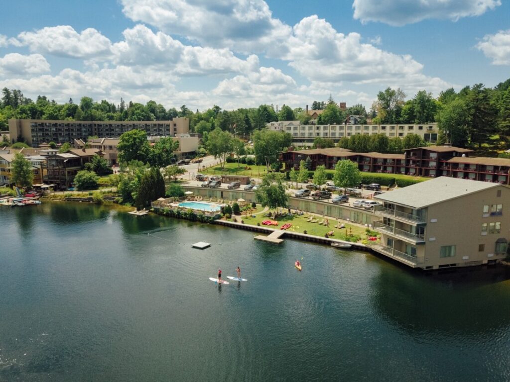 Aerial view of the Lake Placid in High Peaks Resort