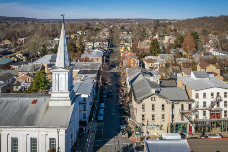 Aerial View of Lambertville, New Jersey
