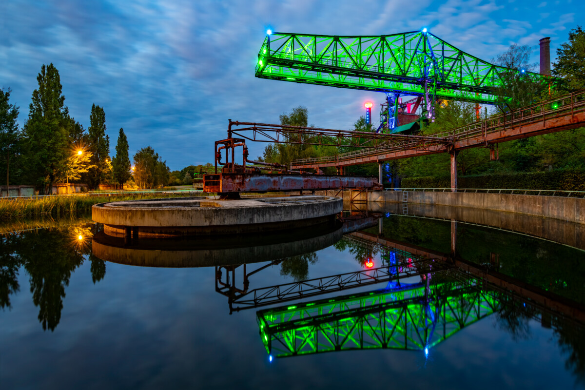 Former blast-furnace structures at Landschaftspark Duisburg-Nord