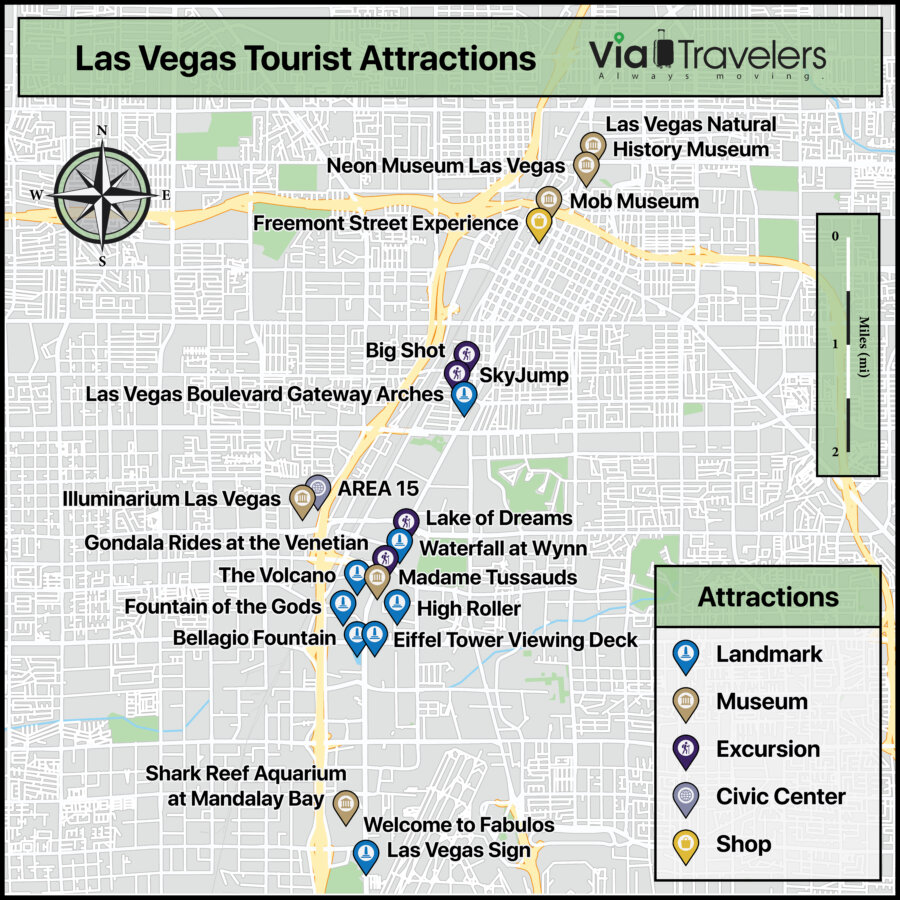 Las Vegas Attractions Map