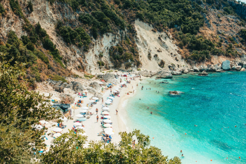 Beautiful beach of Lefkada island Greece
