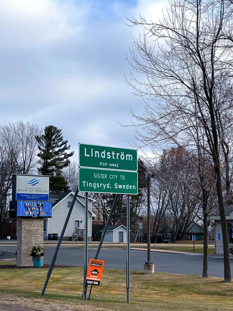 Welcome to Lindström, MN: Small-town charm, Swedish heritage, and community spirit captured in a vibrant photograph.