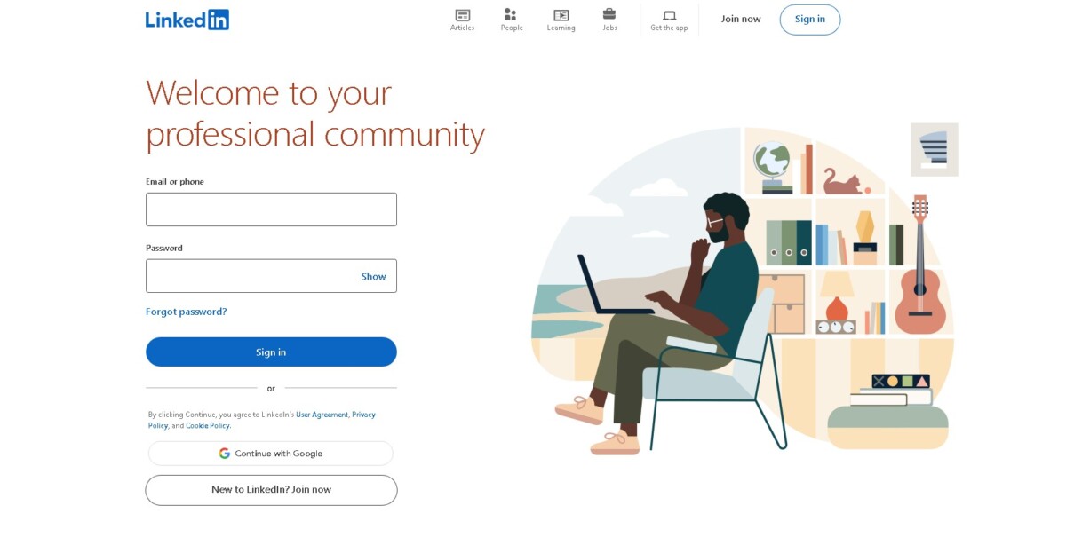 LinkedIn Homepage