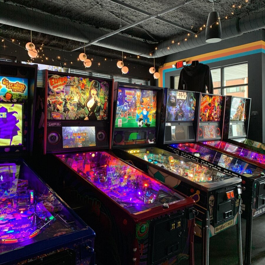 LITT Pinball Bar interior and Pinball Mchines