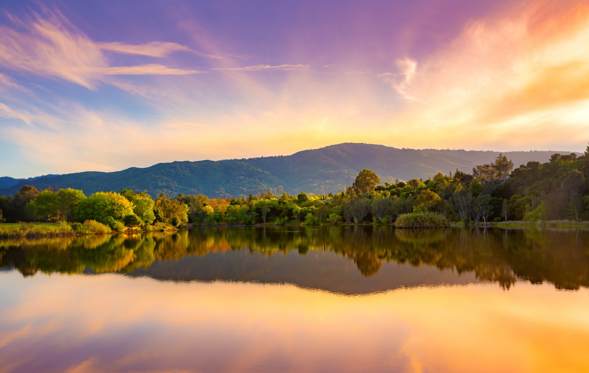 Vasona Reservoir in Los Gatos, California