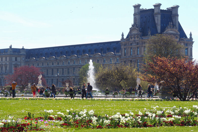 The Louvre Museum from the Tuileries Garden, Paris