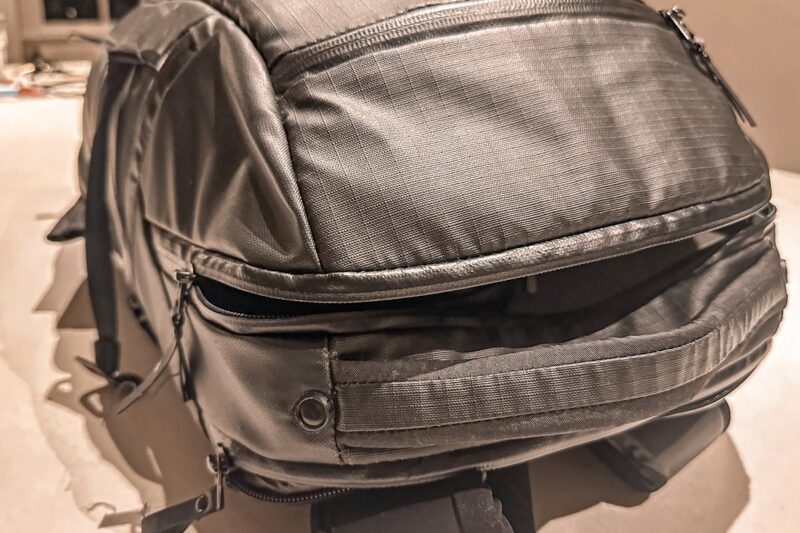 Lowepro FreeLine BP 350 AW backpack details in sepia lighting