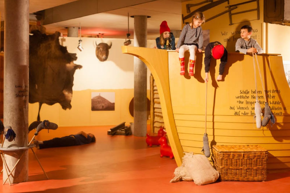 Interactive play area inside MACHmit! Museum for Children in Berlin