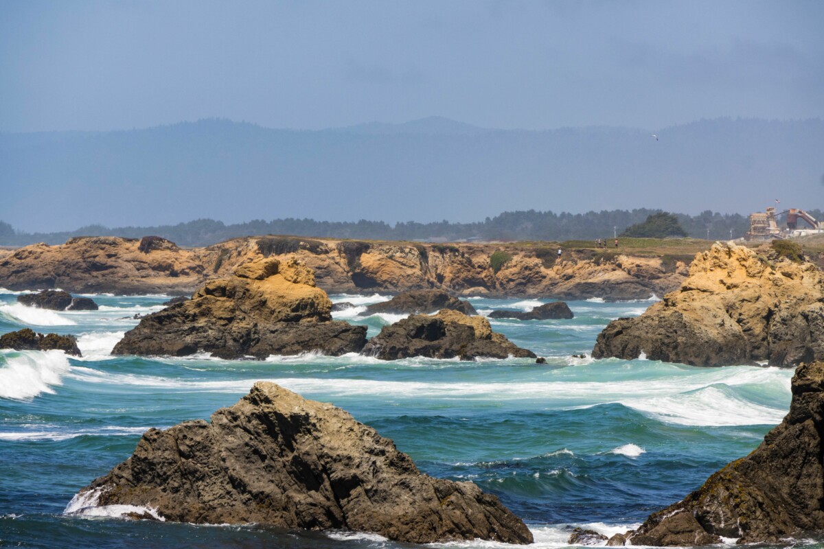 Beautiful shot of the Glass Beach adjacent to MacKerricher State Park near Fort Bragg, California