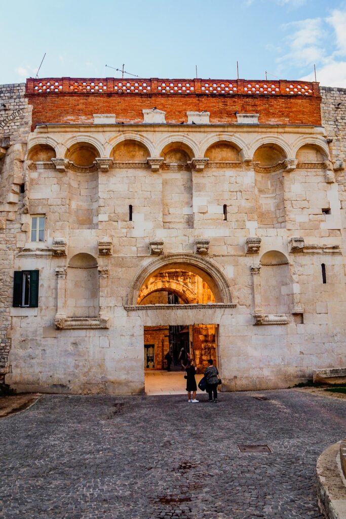 Golden Gate entrance to Diocletian's Palace, Split, Croatia - UNESCO World Heritage Site