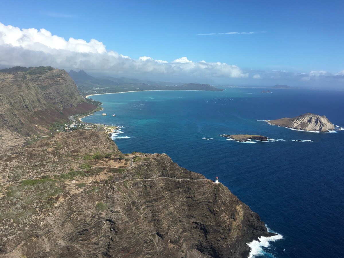 Aerial view of Makapu'u Lighthouse Trail