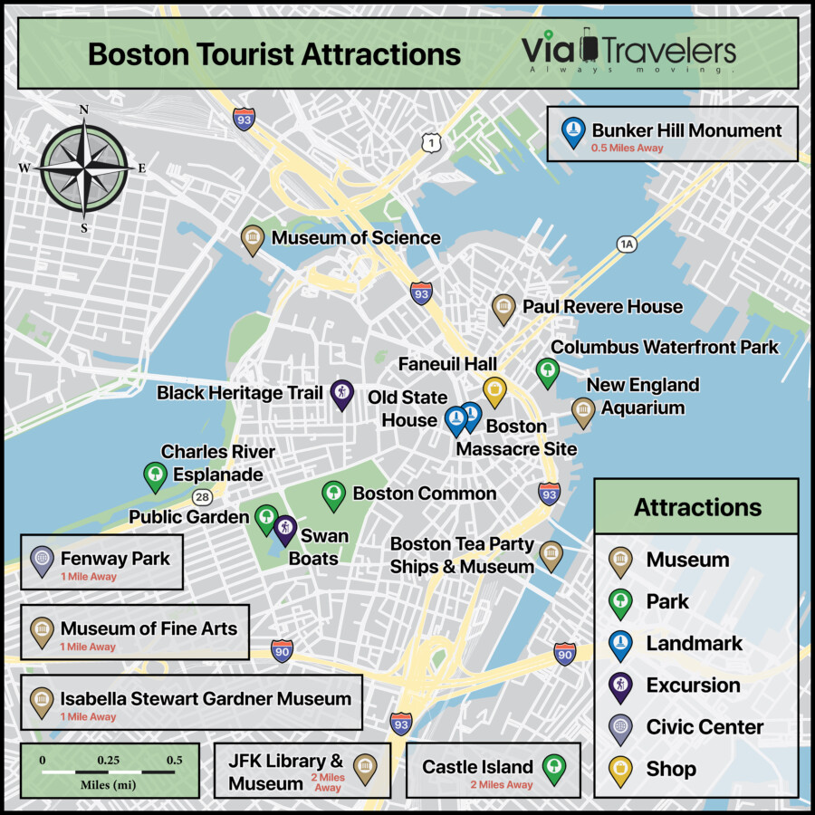 Map of Boston Attractions