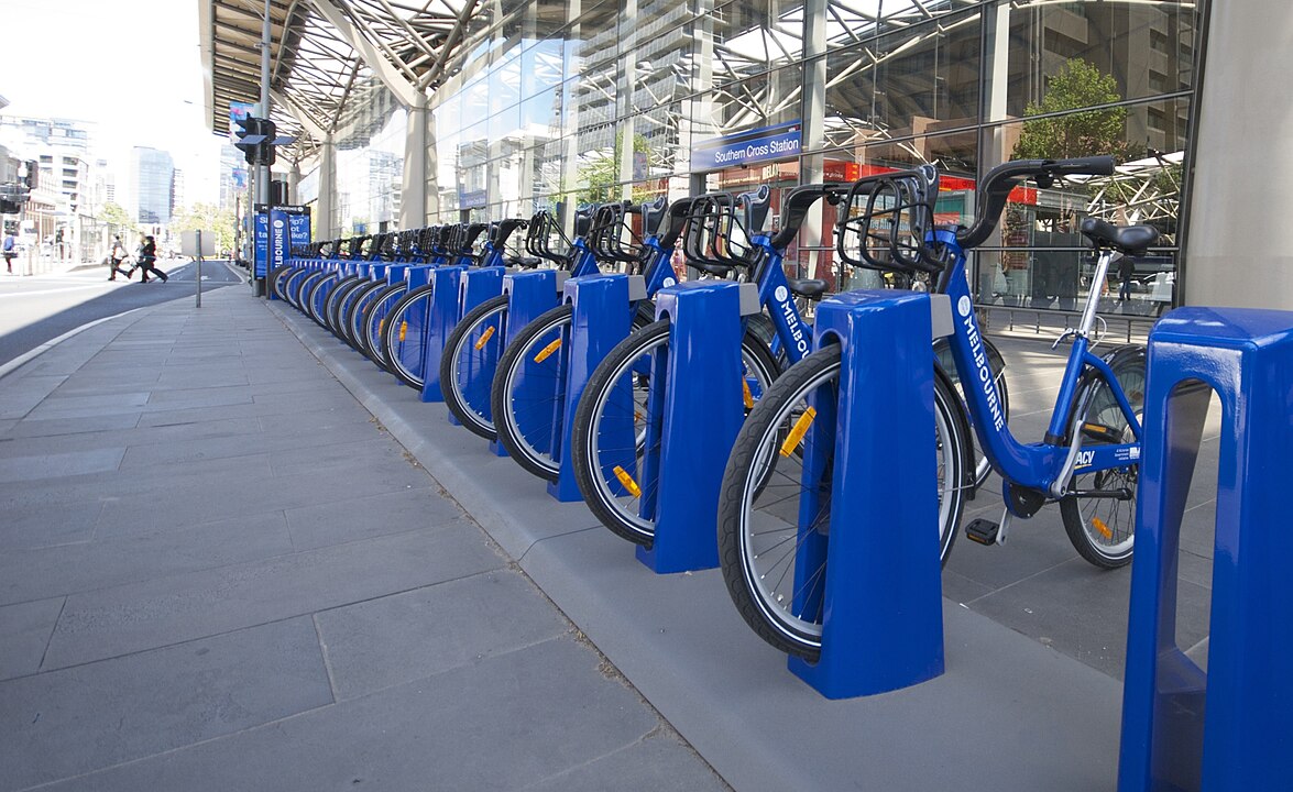 Bike share bikes in Melbourne, Australia