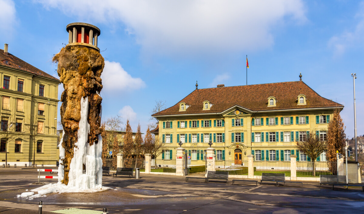 Meret Oppenheim Fountain at the Meret Oppenheim square in Bern, Switzerland