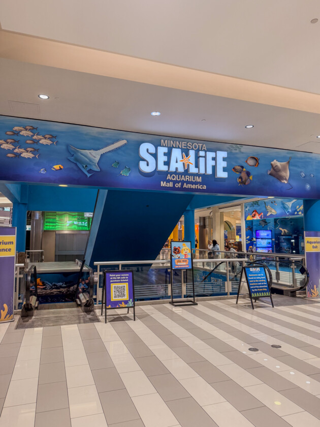 Minnesota SEA LIFE Aquarium entrance at Mall of America in Bloomington, Minnesota.
