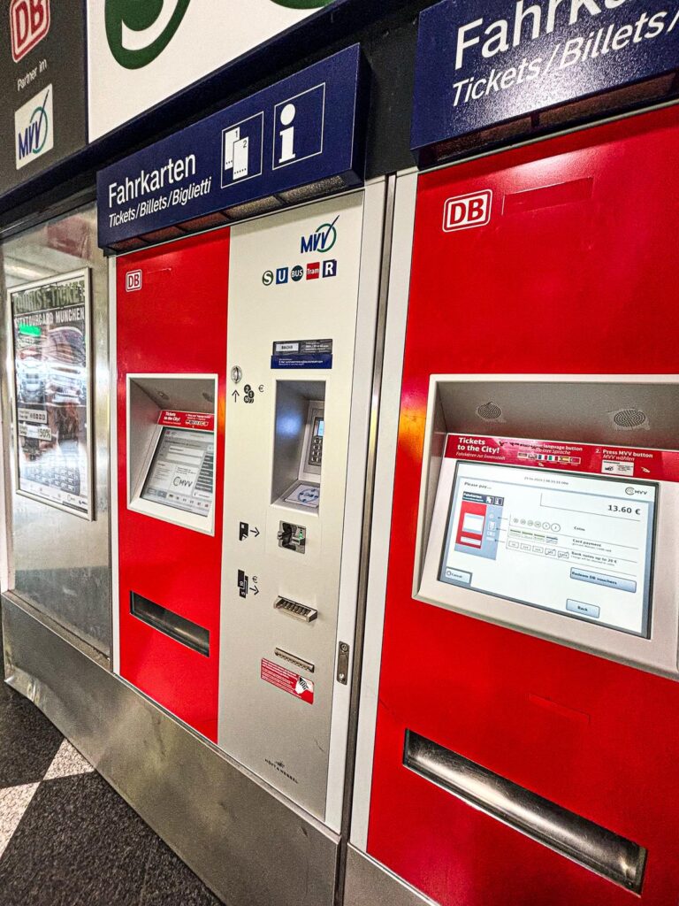 Deutsche Bahn ticket machines at Munich Central Station
