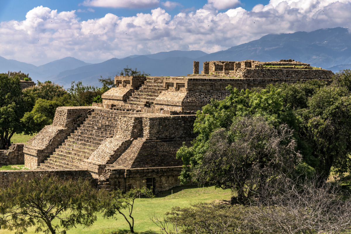 Monte Alban archaeological site in Santa Cruz Xoxocotlan Municipality