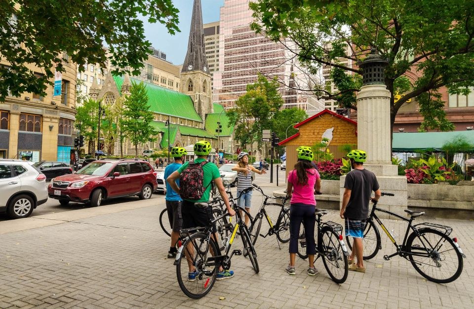 Tourists on a Montreal, Canada Bike Tour