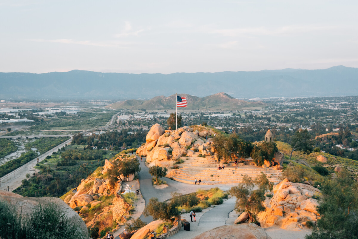 View of the summit of Mount Rubidoux in Riverside, California